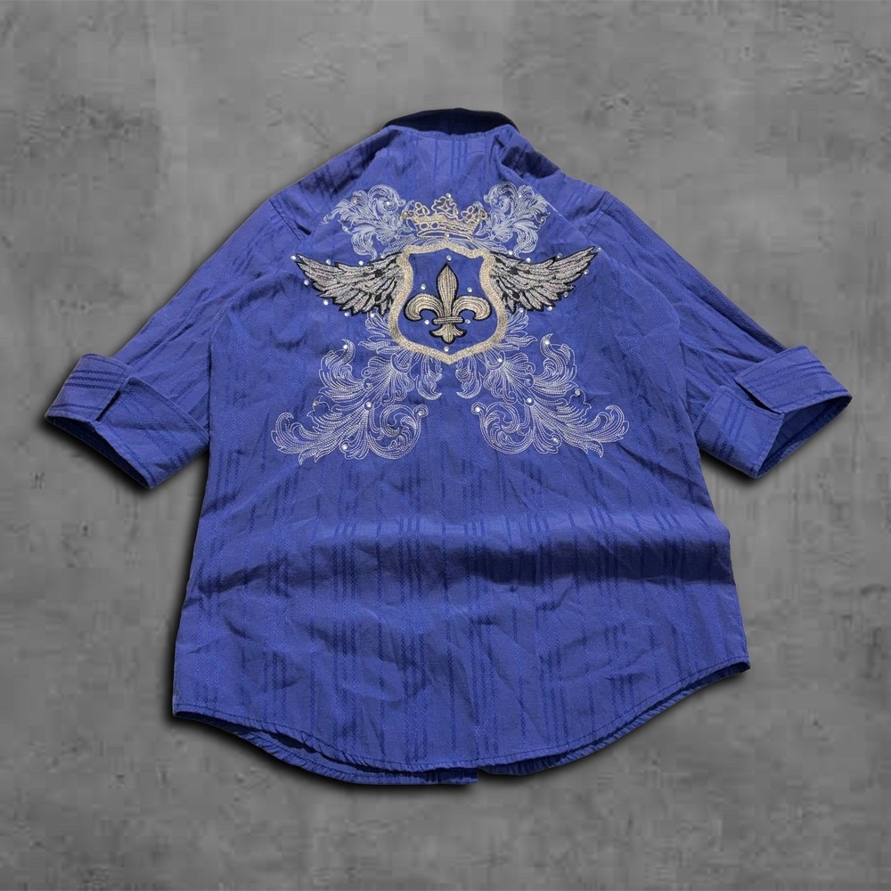 Y2K Relaxed‎ 2000s Patroncito Streetwear Affliction Like Grunge Shirt